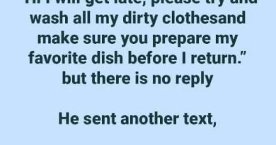 “Husband sent a text to his wife at night”